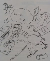 My li'l old portrait - Selbstportrait aus der Maturazeitung